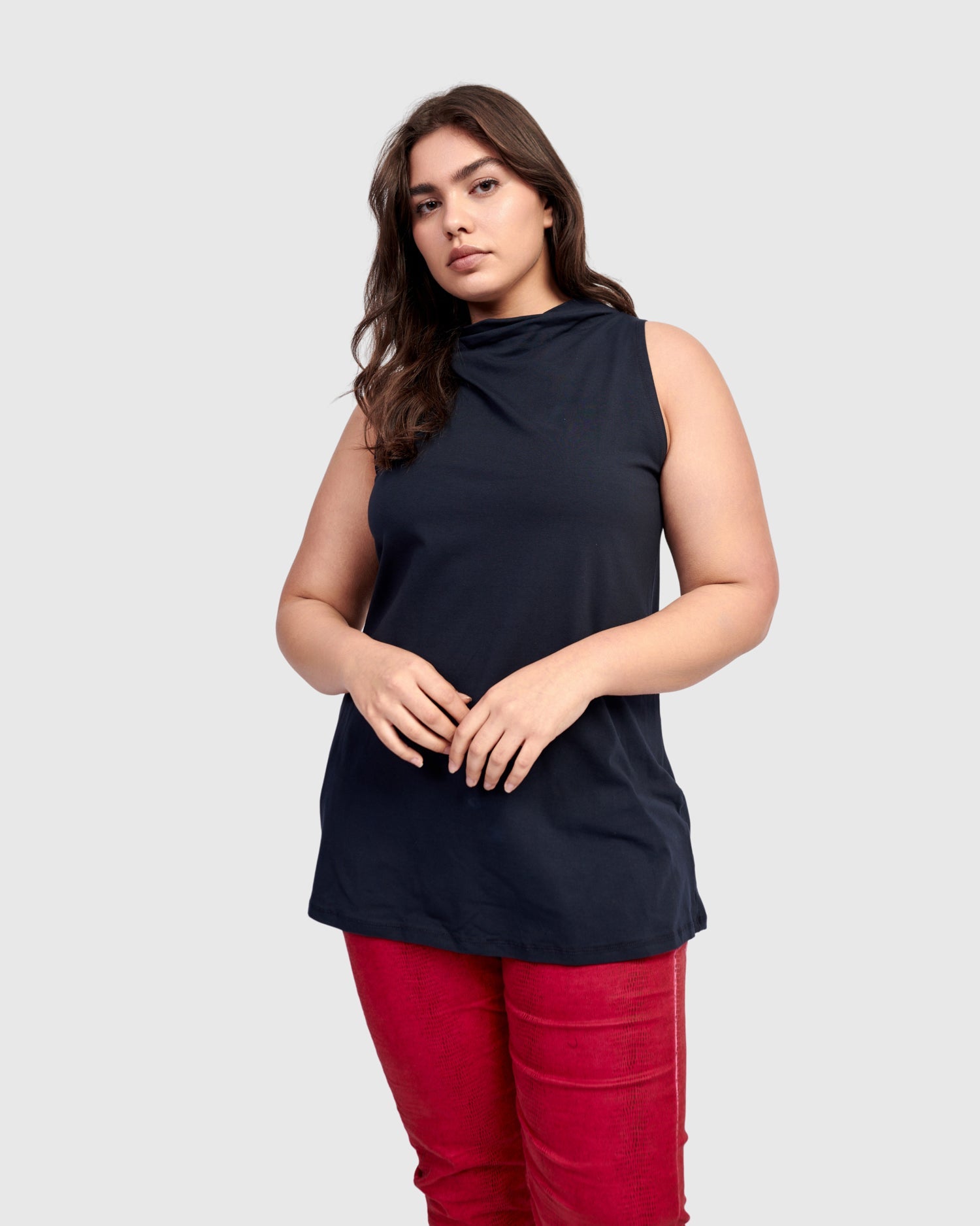 Intermix - Essential Soft Bistro Top, Navy -