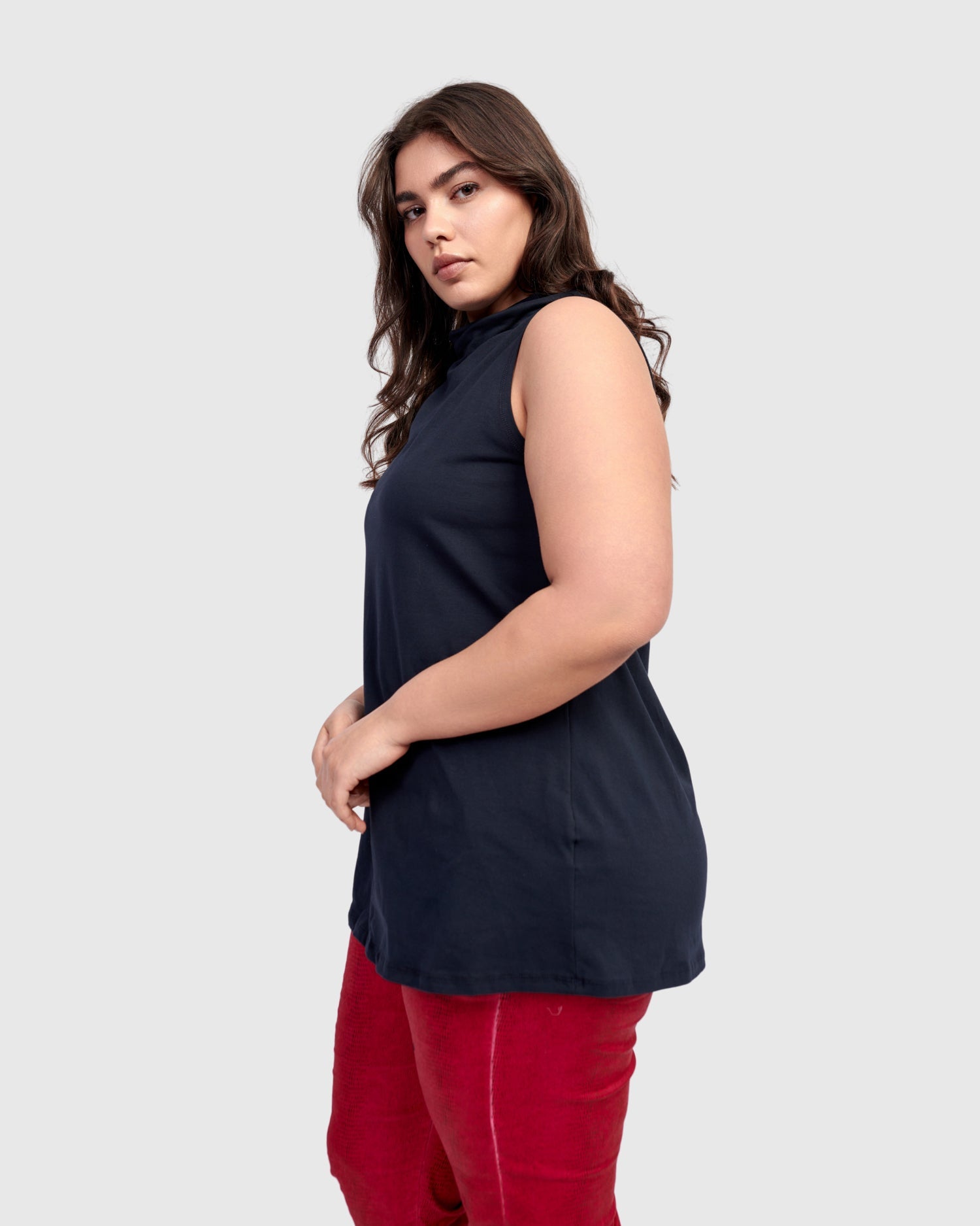 Intermix - Essential Soft Bistro Top, Navy -