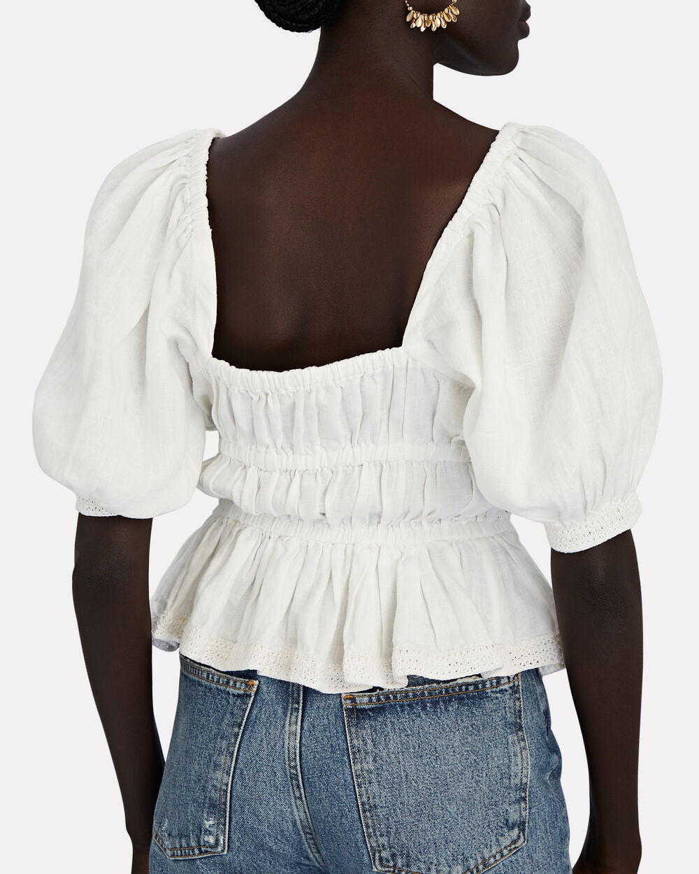 Intermix - Harley Crochet-Trimmed Linen Top -