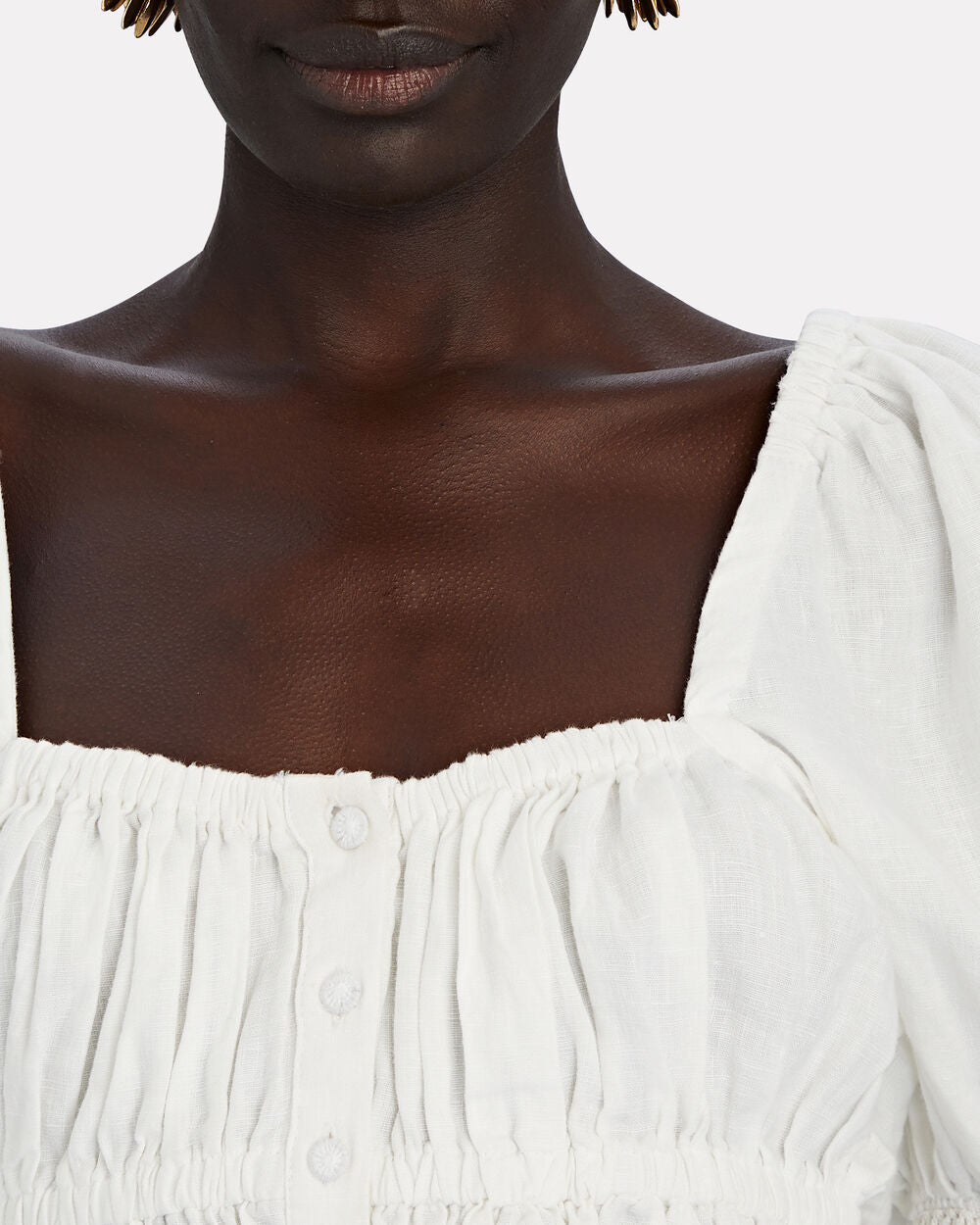 Intermix - Harley Crochet-Trimmed Linen Top -