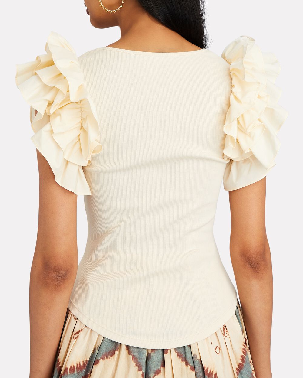 Intermix - Koa Ruffled Rib Knit Tank -