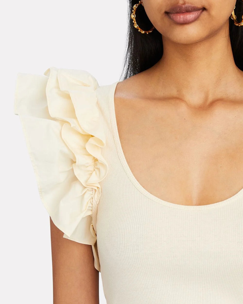 Intermix - Koa Ruffled Rib Knit Tank -