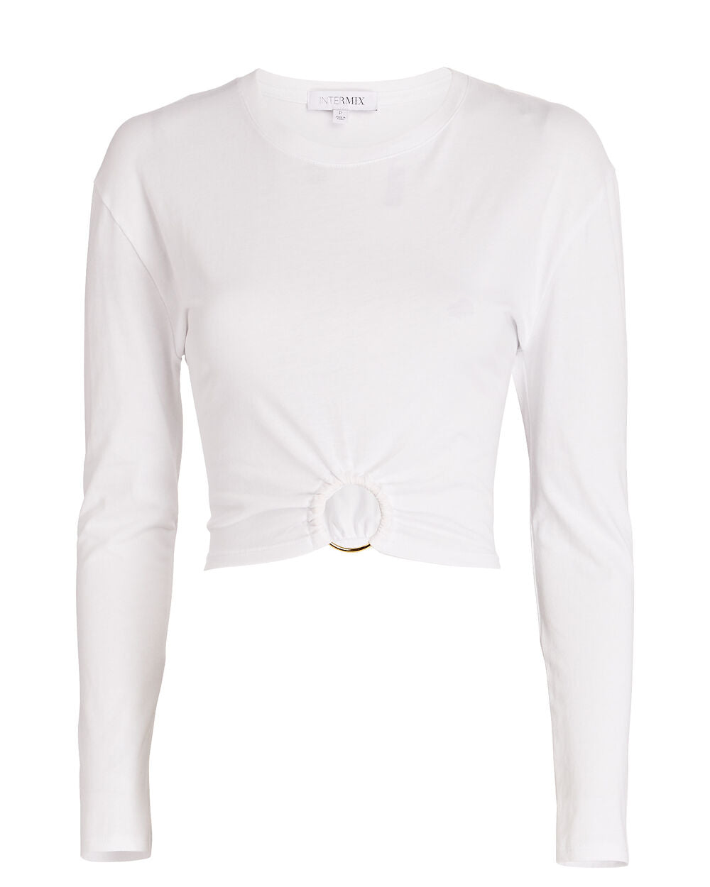 Intermix - Luna Ring-Detail Cropped Cotton Top -