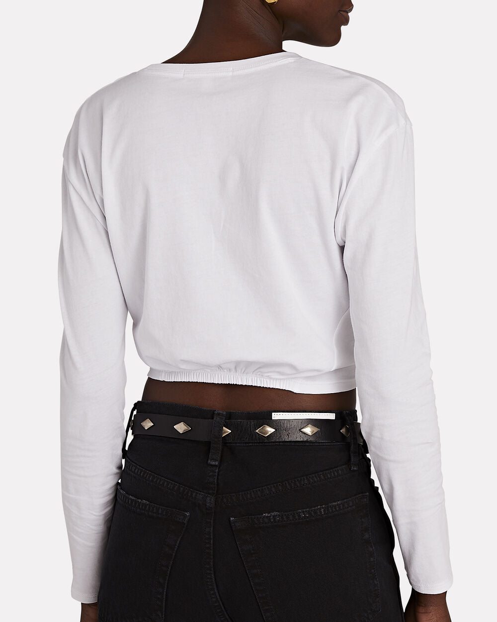 Intermix - Luna Ring-Detail Cropped Cotton Top -