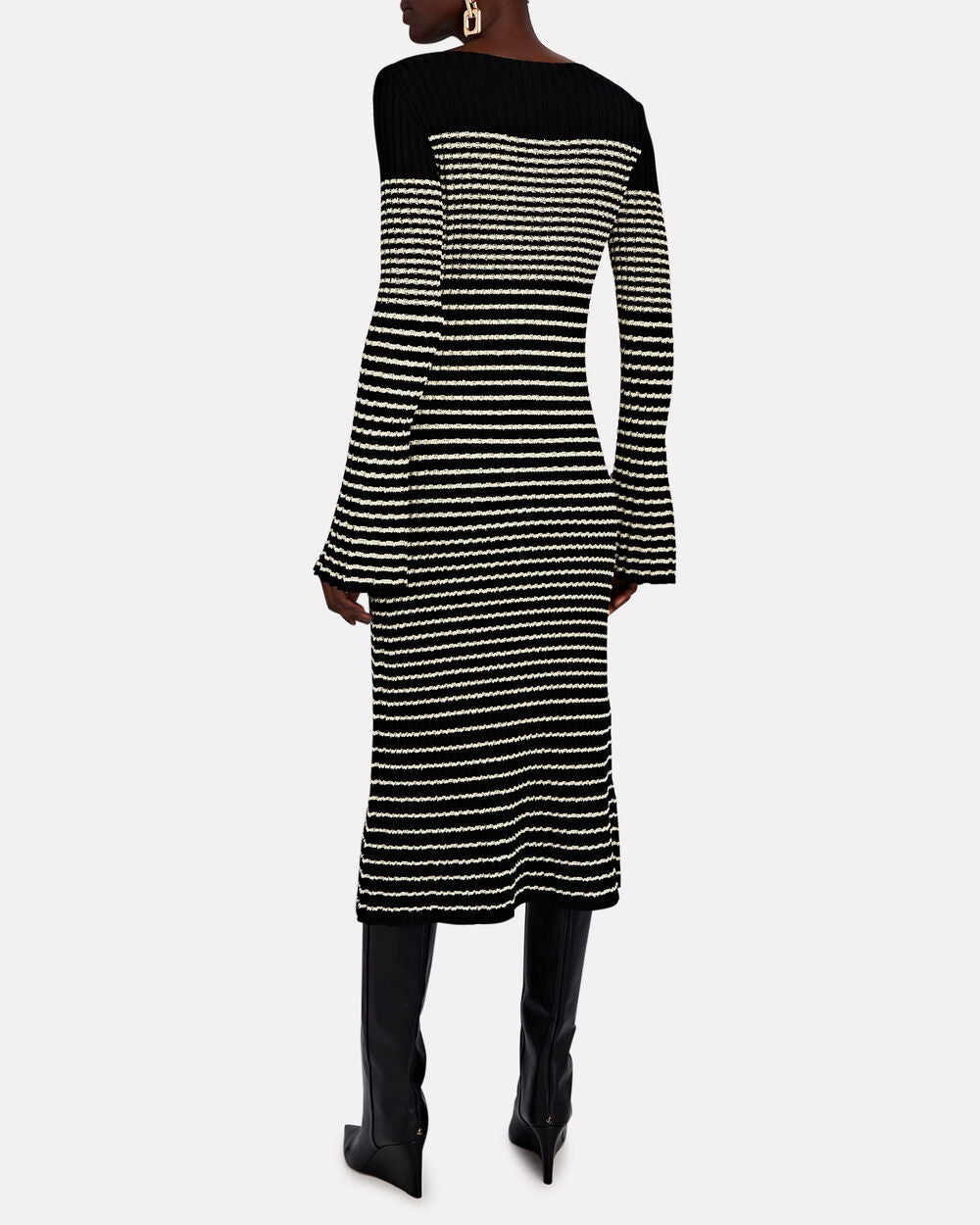 Intermix - Striped Boucle´ Knit Midi Dress -