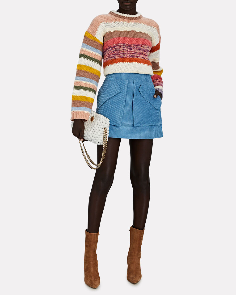 Intermix - Cherry Corduroy Mini Skirt -