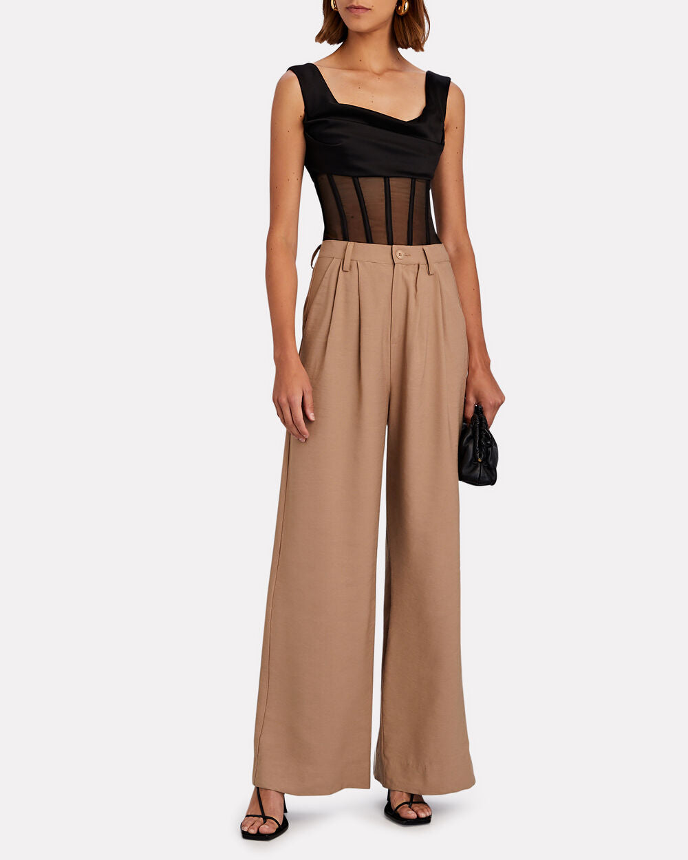 Intermix - Draped Satin Corset Top -