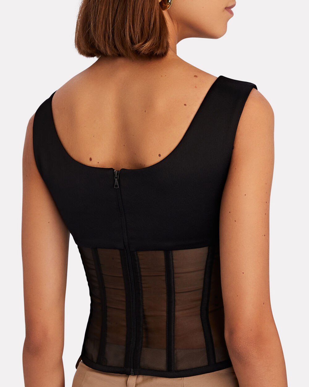 Intermix - Draped Satin Corset Top -
