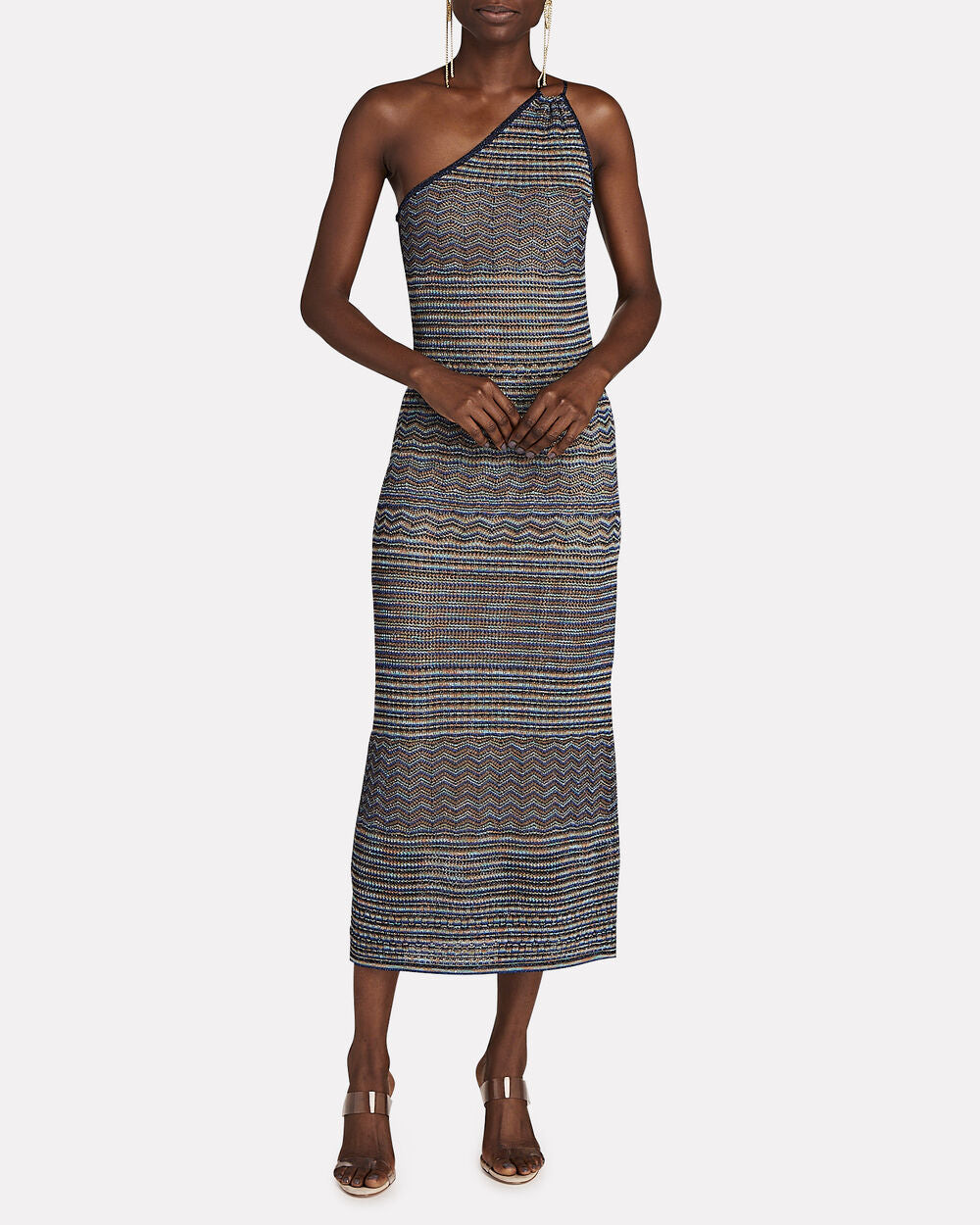 Intermix - Jovana One-Shoulder Knit Midi Dress -