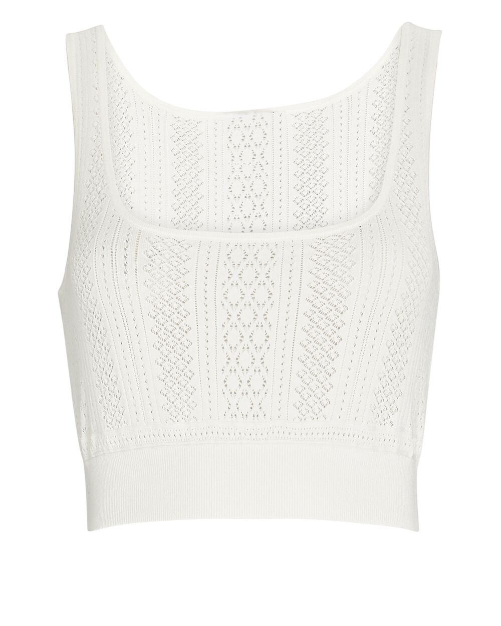 Intermix - Tyra Pointelle Knit Crop Top -