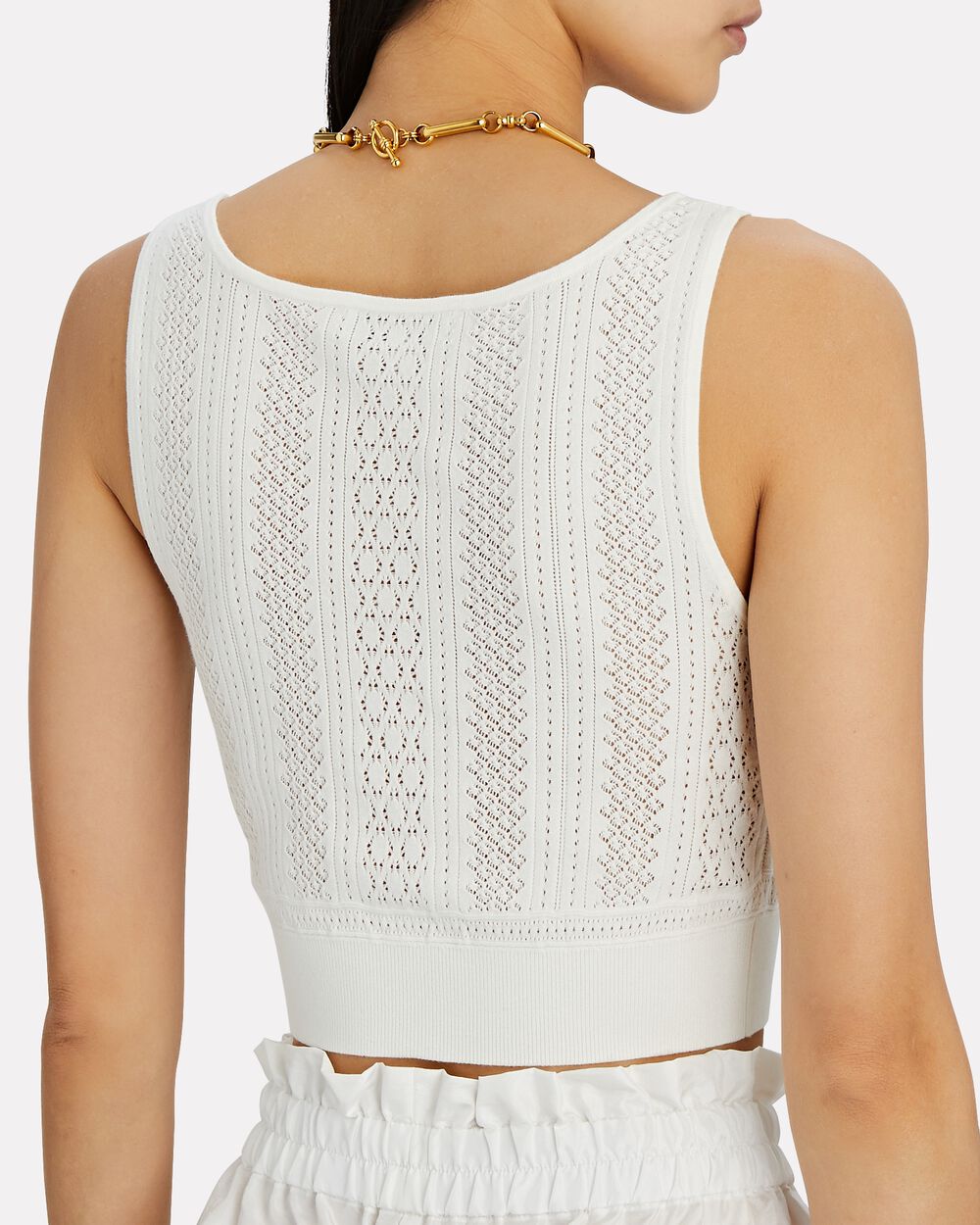 Intermix - Tyra Pointelle Knit Crop Top -