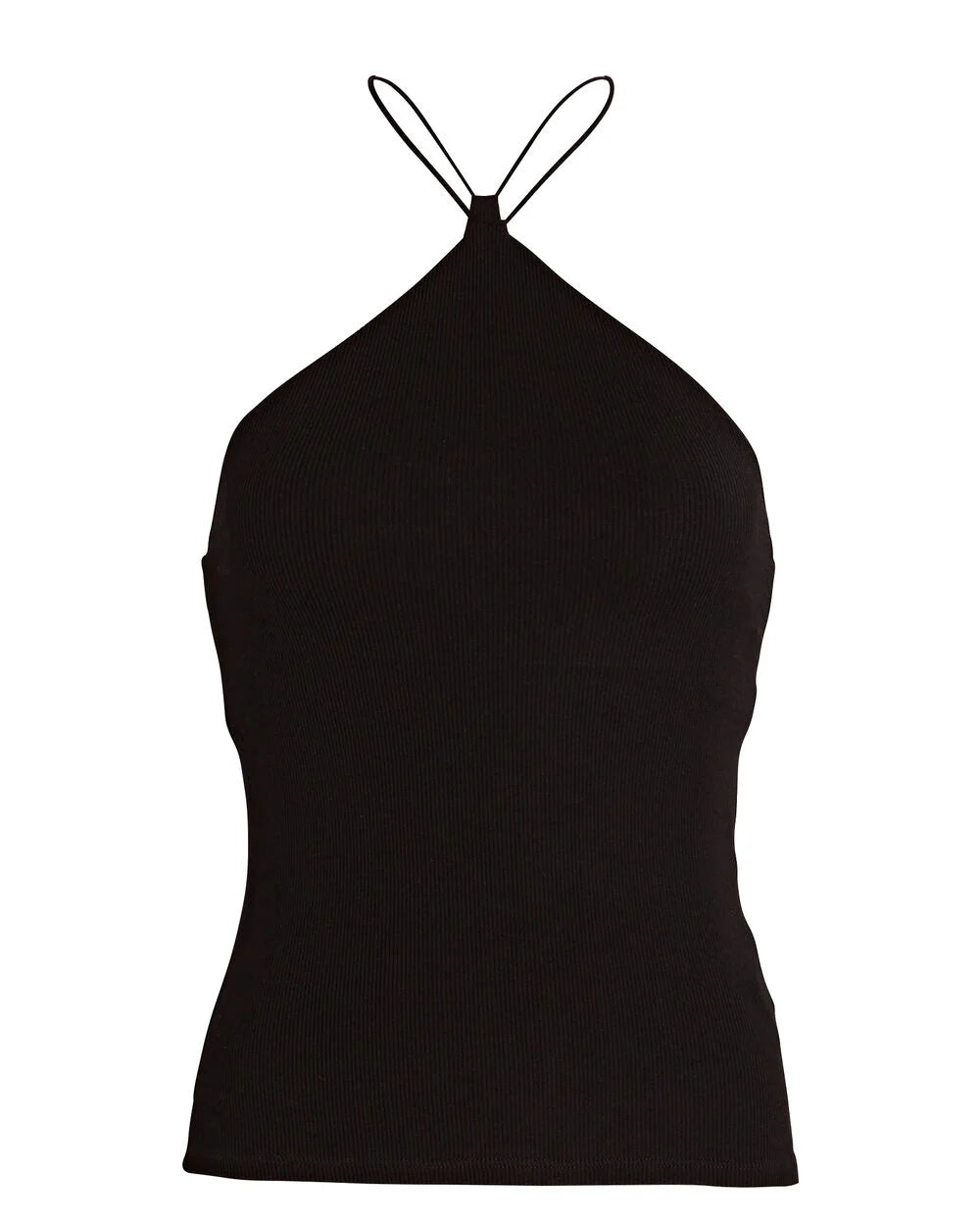 Intermix - Silk-Blend Rib Halter Tank Top -