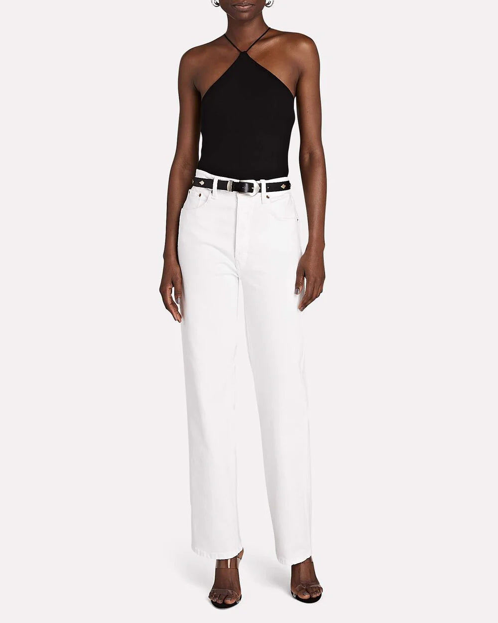 Intermix - Silk-Blend Rib Halter Tank Top -