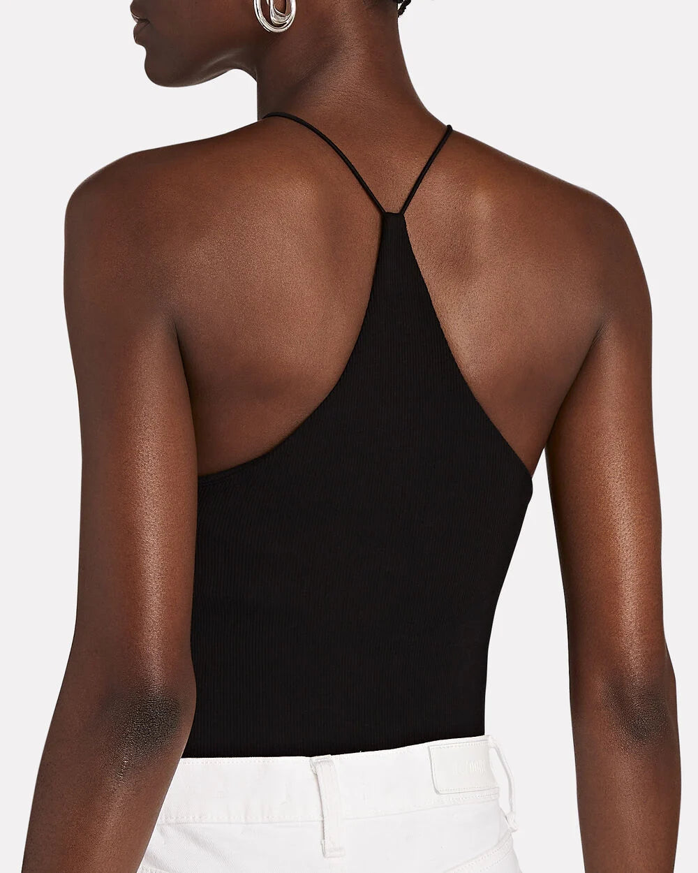 Intermix - Silk-Blend Rib Halter Tank Top -