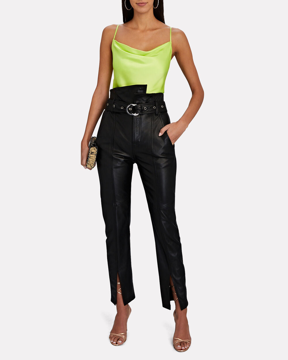 Intermix - Fayette Cowl Neck Silk Camisole -