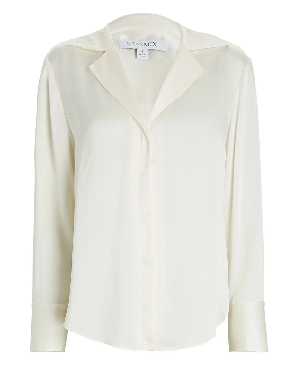 Intermix - Sean Silk Button-Down Shirt -