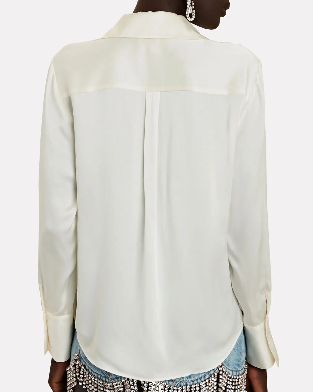 Intermix - Sean Silk Button-Down Shirt -