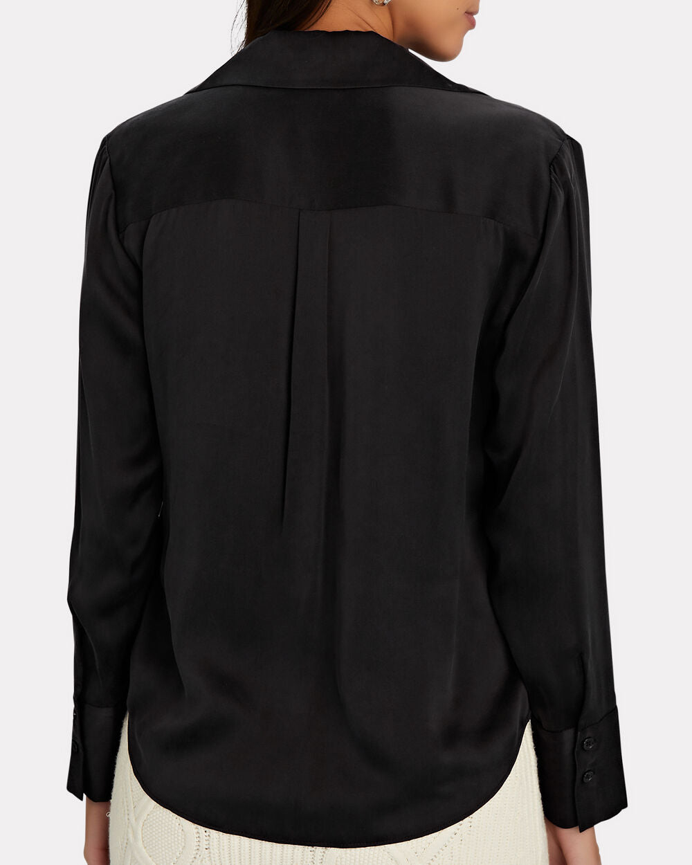 Intermix - Sean Silk Button-Down Shirt -