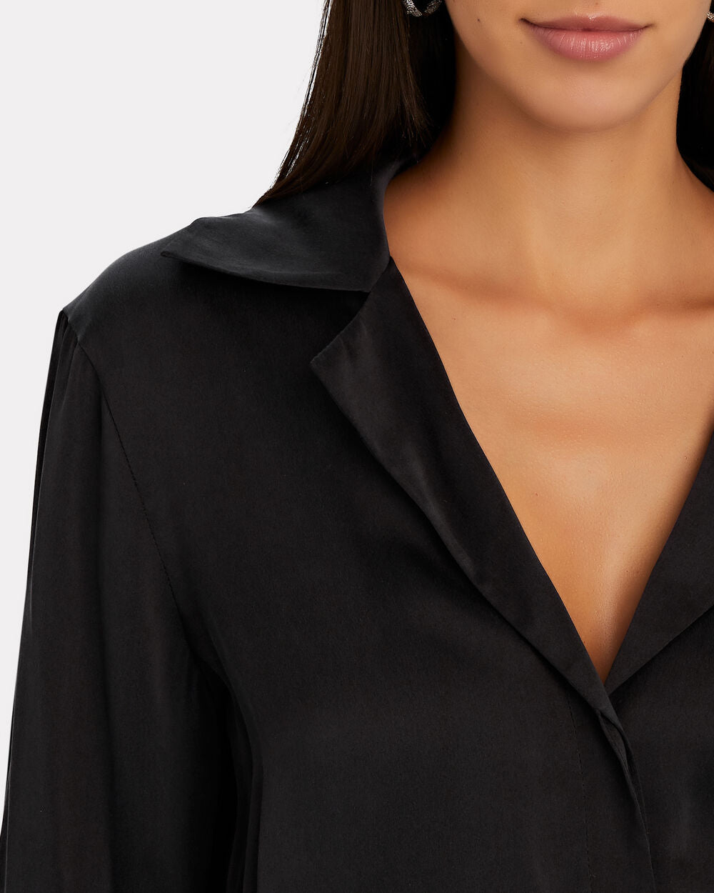 Intermix - Sean Silk Button-Down Shirt -