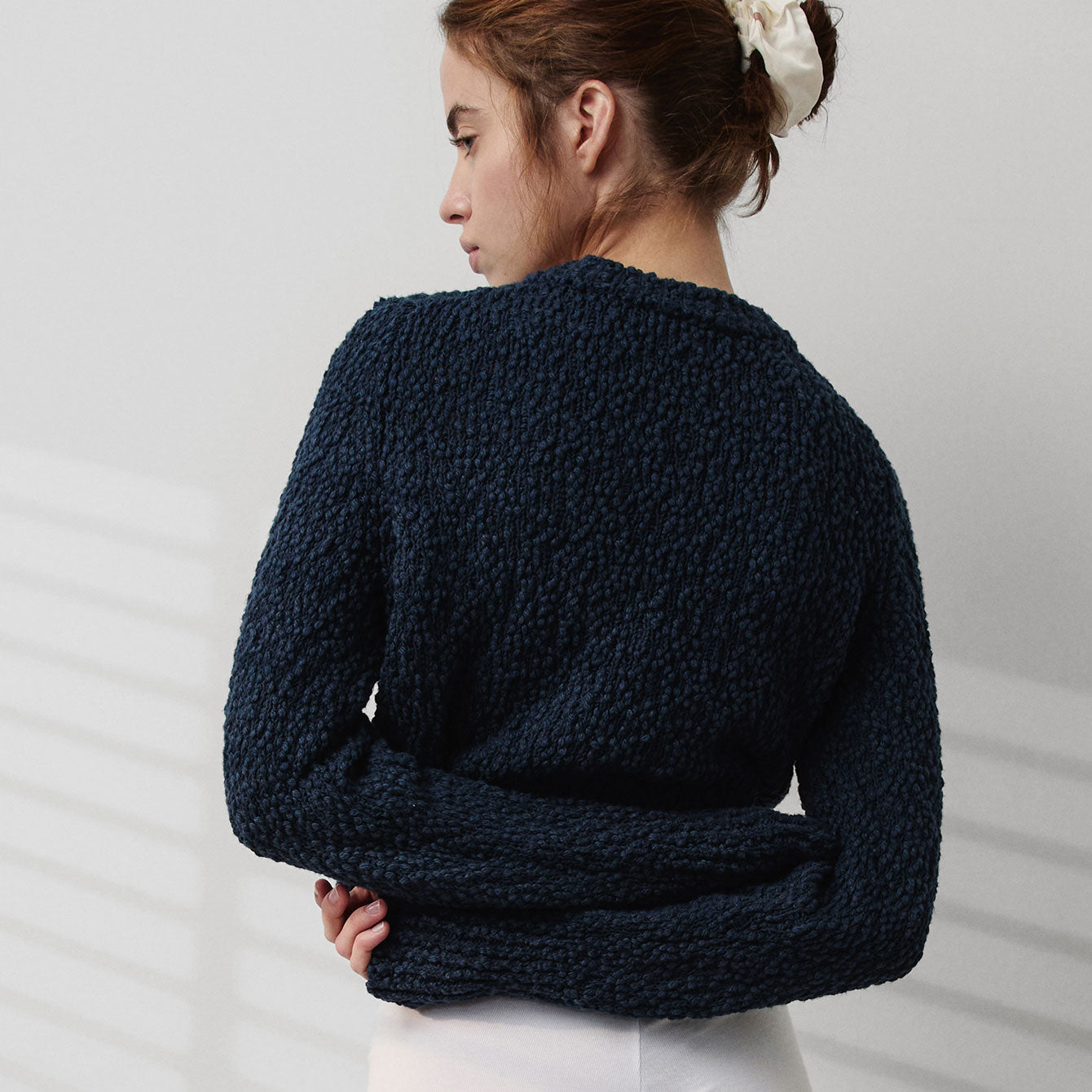 Intermix - Textured Cotton Shrunken Crew Neck -