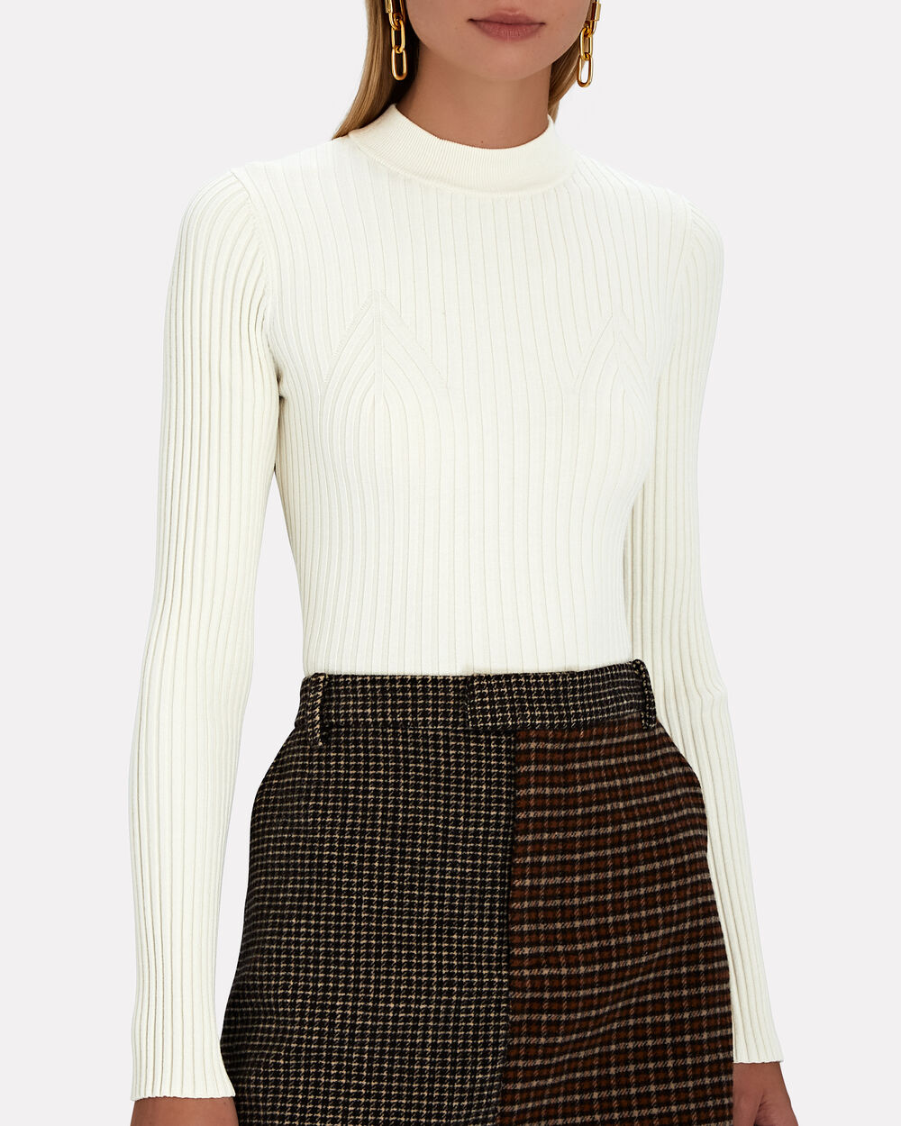 Intermix - Corset Rib Knit Top -