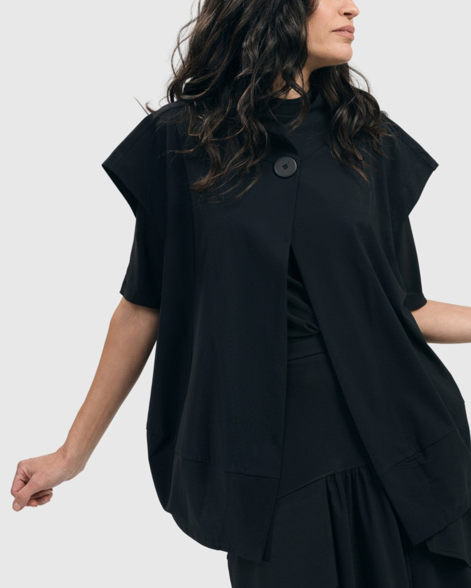 Intermix - Essential Tekbika Go-To Vest Jacket, Black -