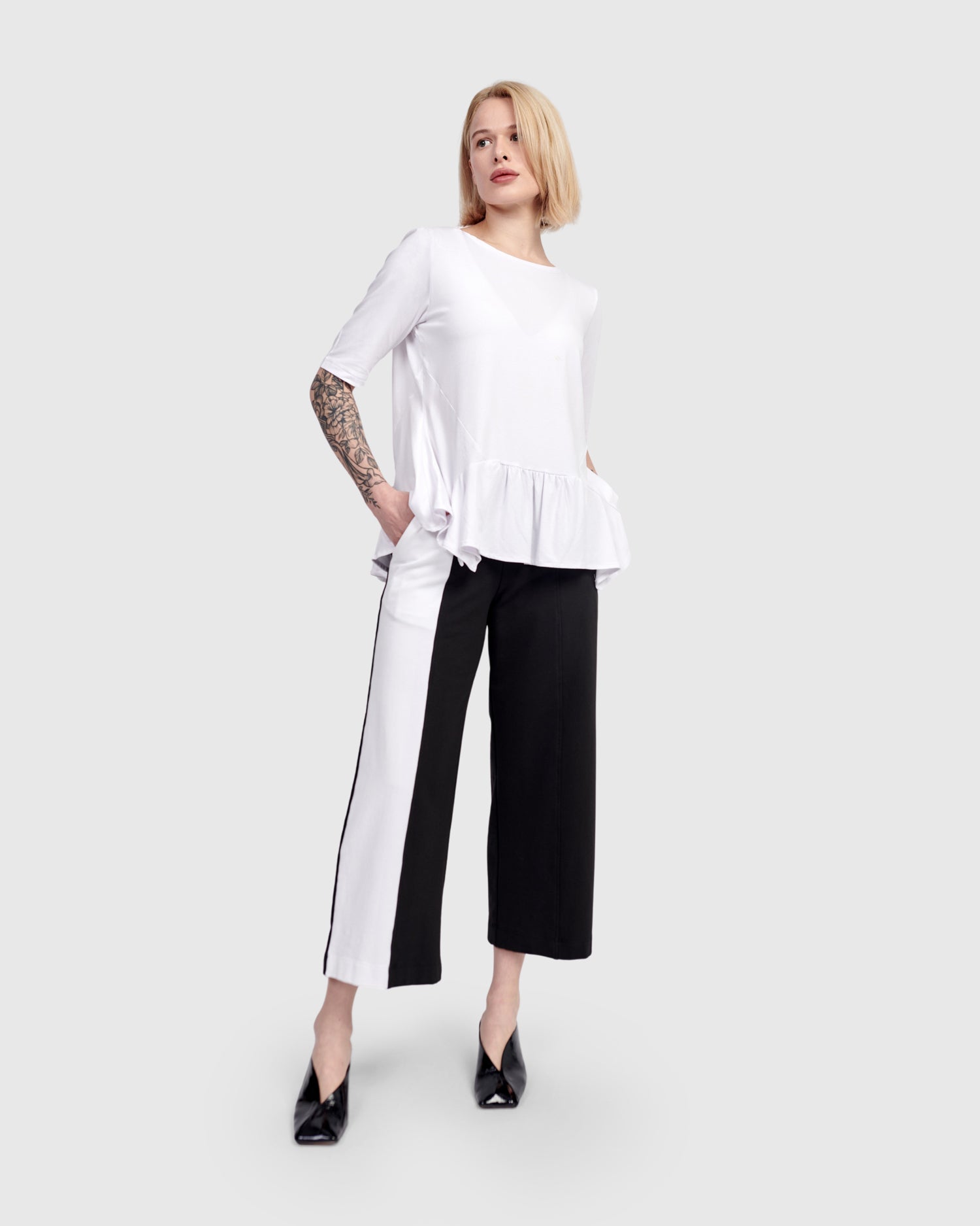 Intermix - Olivia Lounge Pants, Black/White -