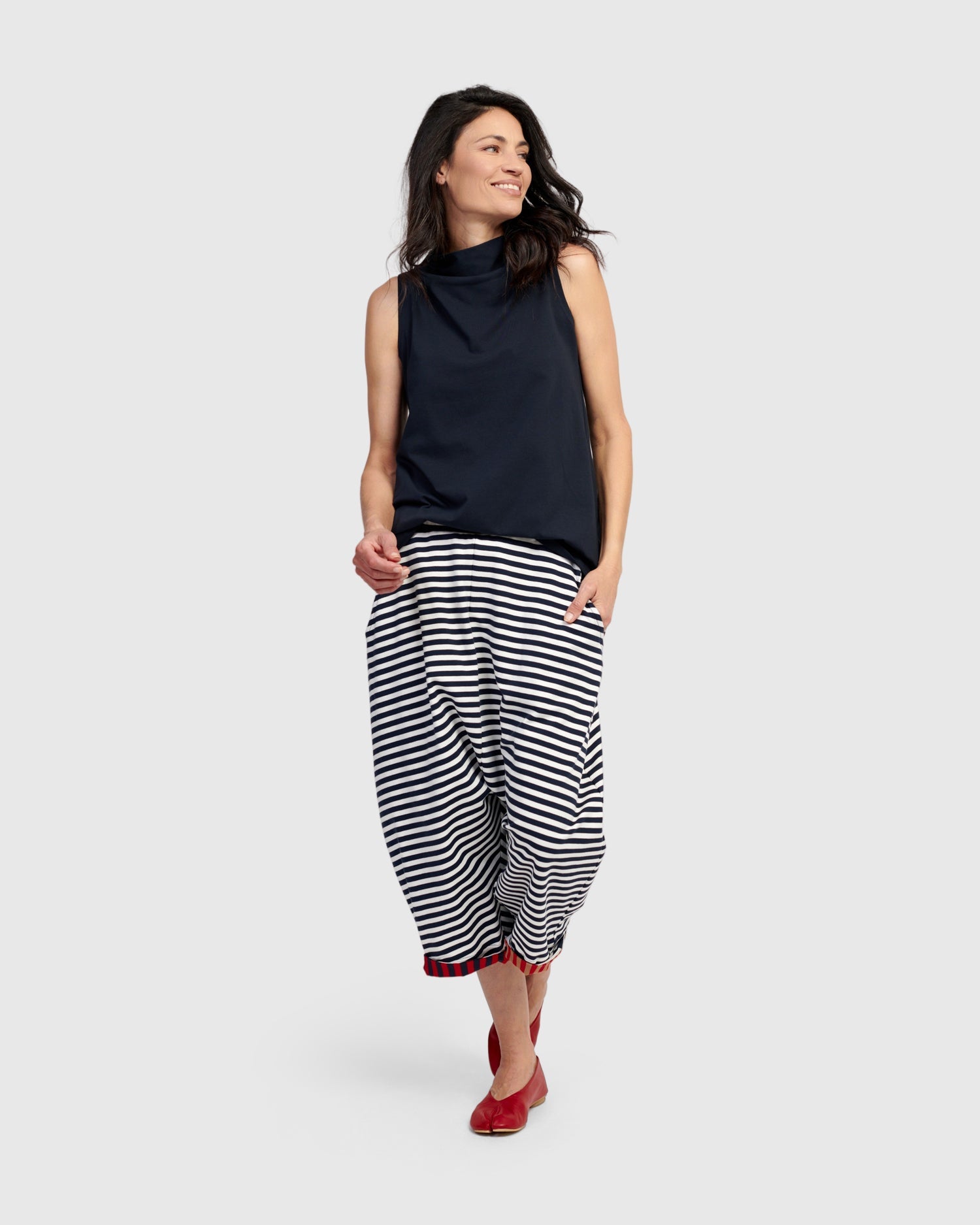 Intermix - Essential Soft Bistro Top, Navy -