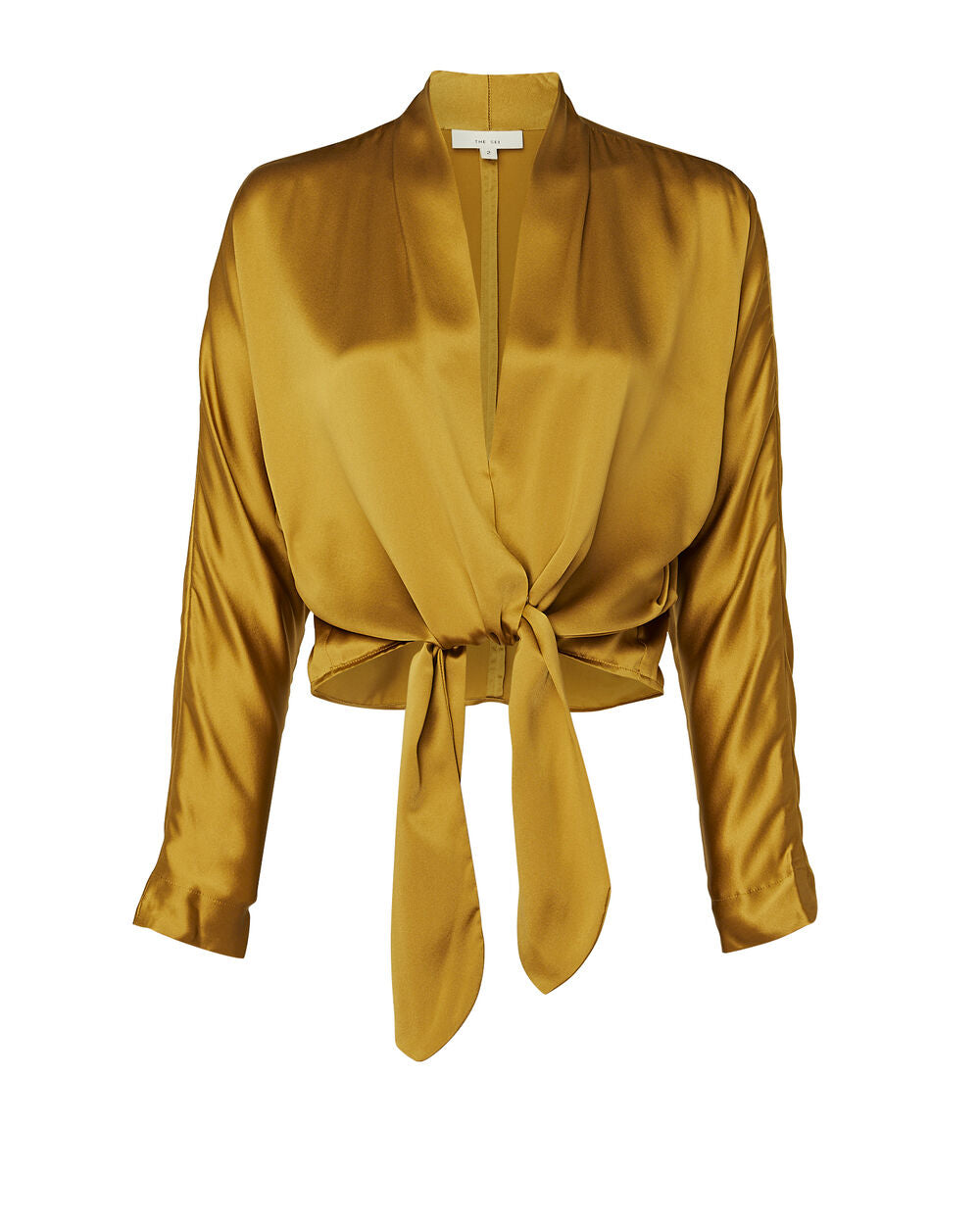 Intermix - Long Sleeve Tie Front Blouse -