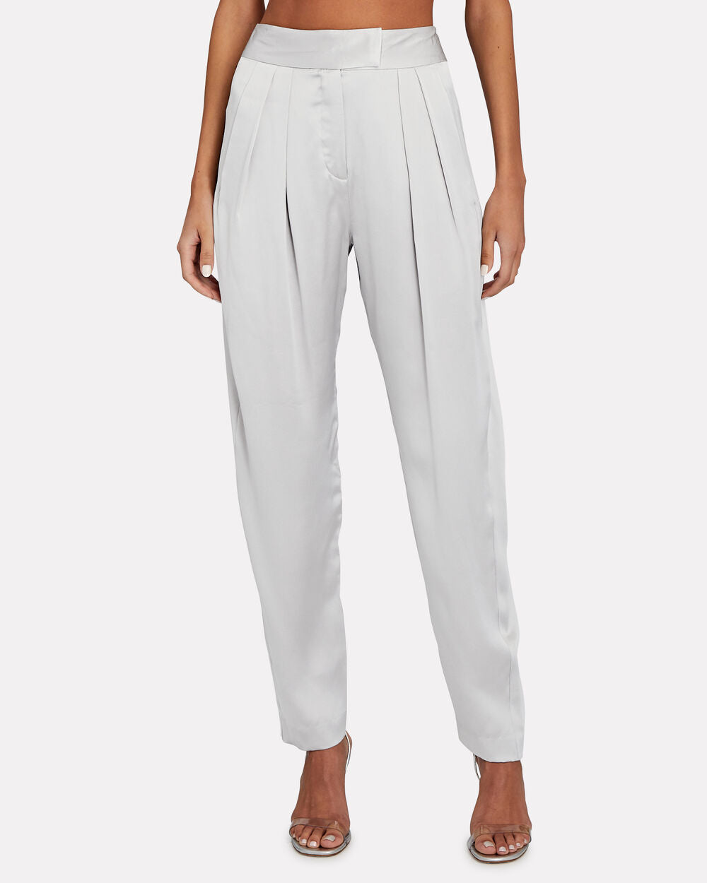 Intermix - Silk-Satin Tapered Pants -
