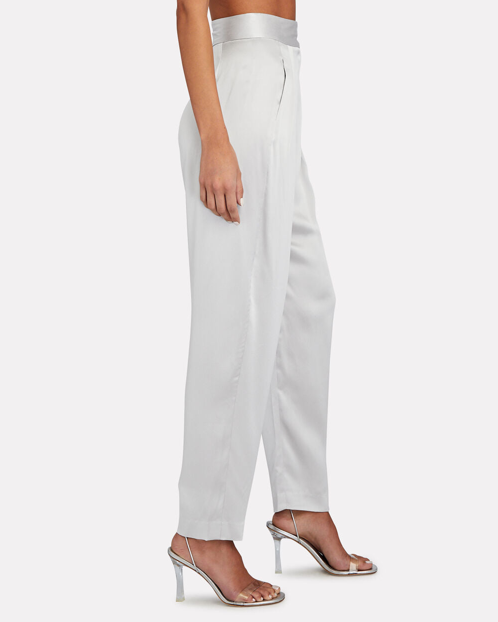 Intermix - Silk-Satin Tapered Pants -