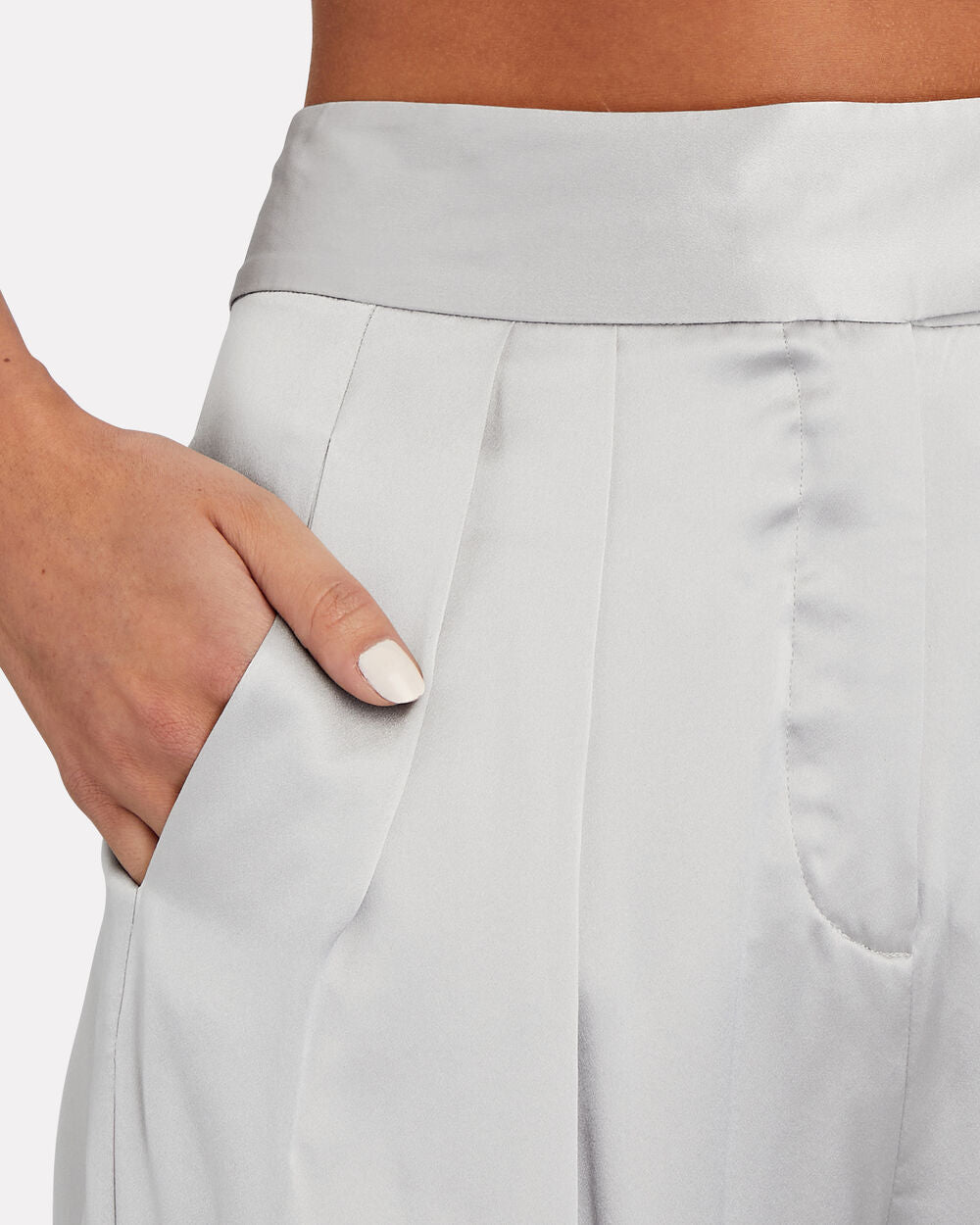 Intermix - Silk-Satin Tapered Pants -