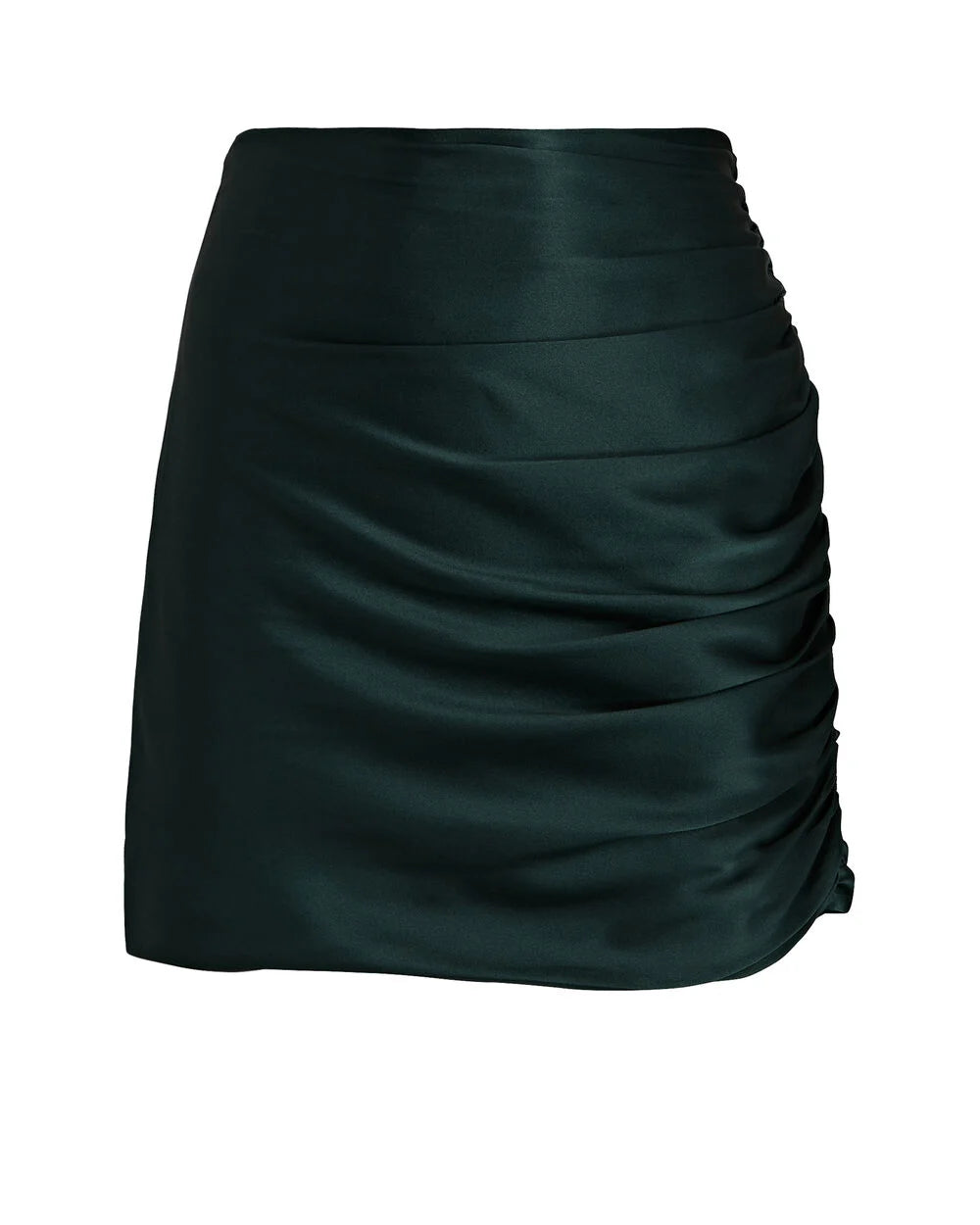 Intermix - Silk Ruched Mini Skirt -