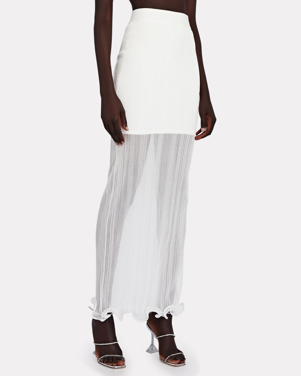 Intermix - Ruffle-Trimmed Layered Maxi Skirt -