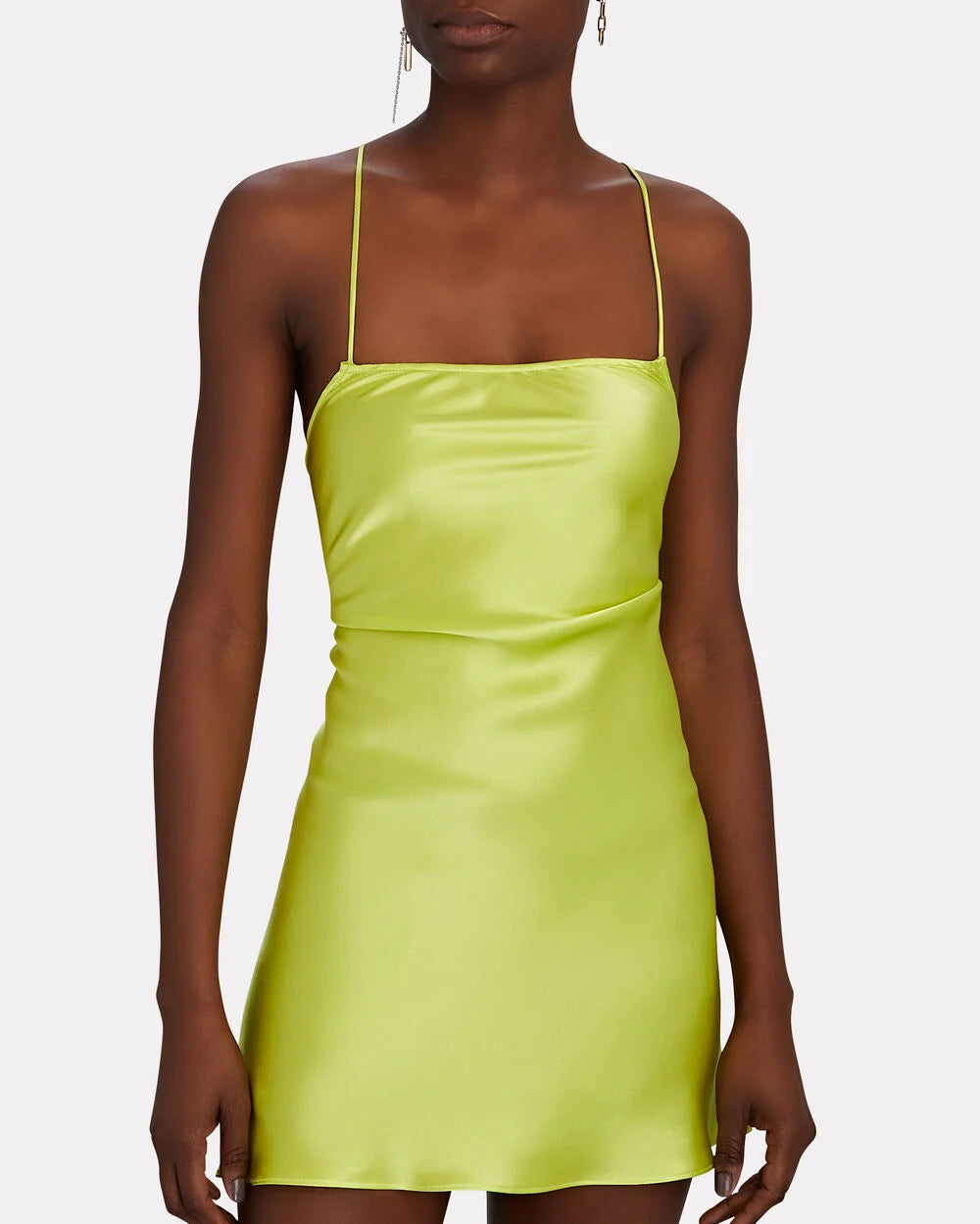 Intermix - Suna Tie-Back Silk Mini Dress -
