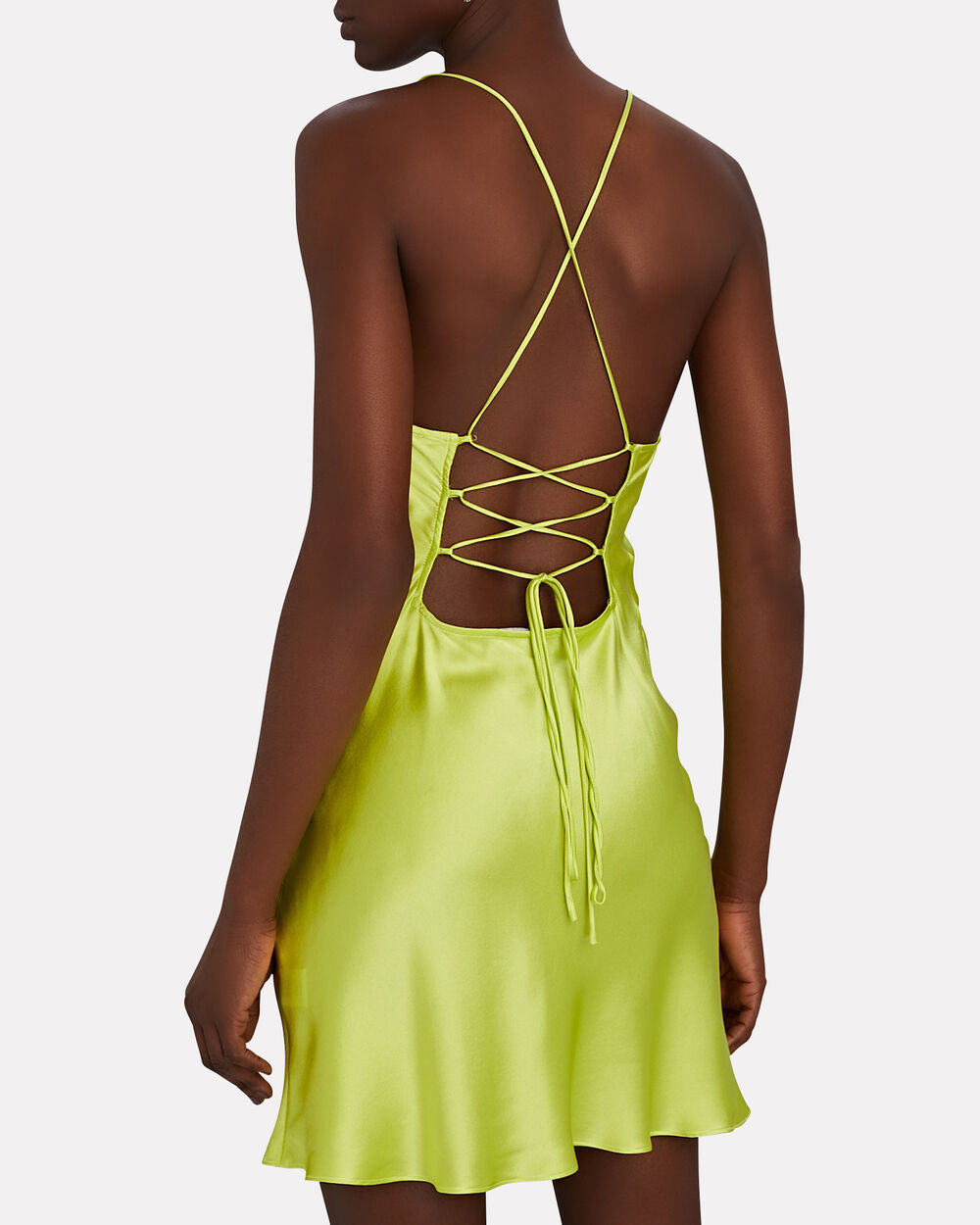 Intermix - Suna Tie-Back Silk Mini Dress -