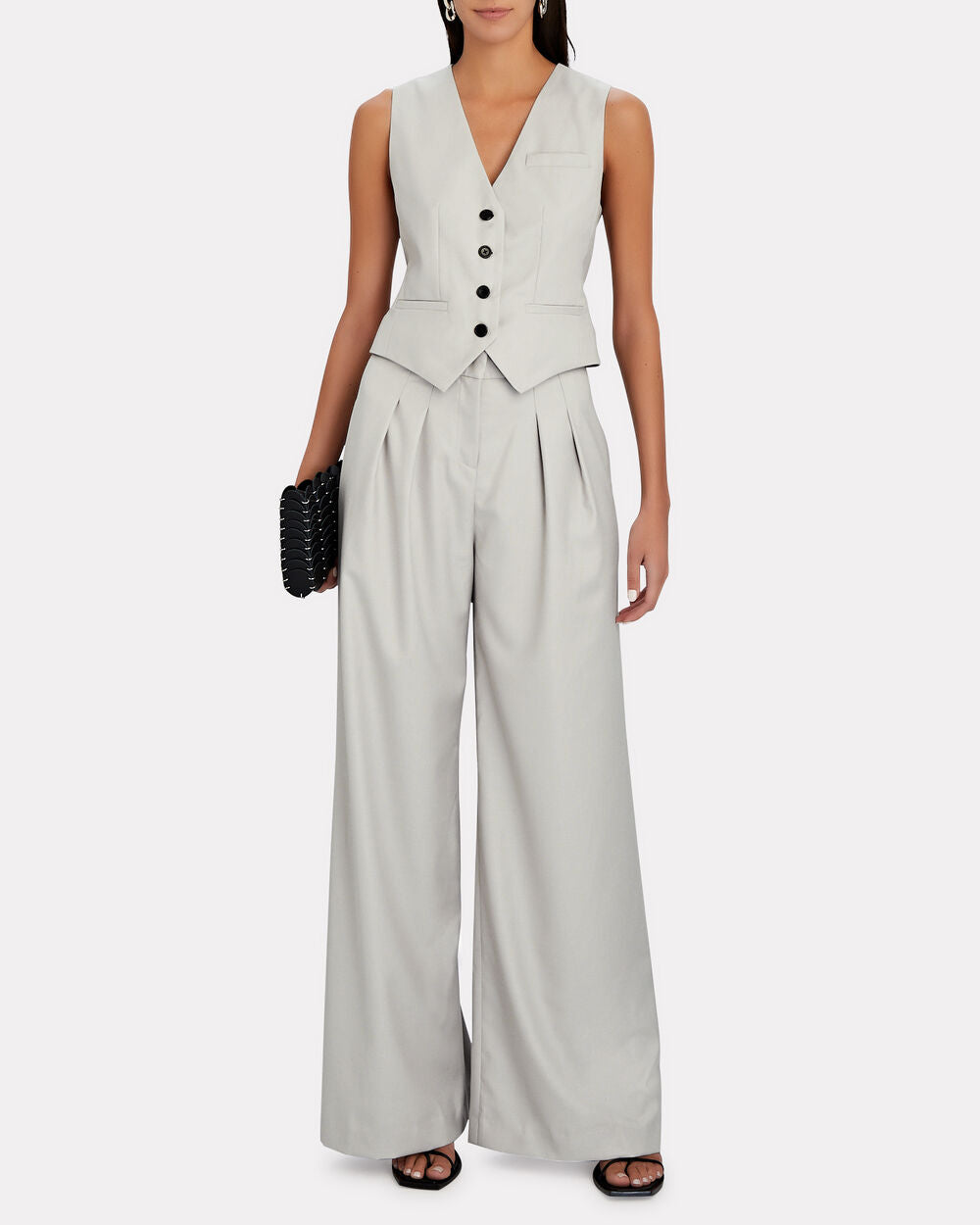 Intermix - Charlotte Pleated Wide-Leg Pants -