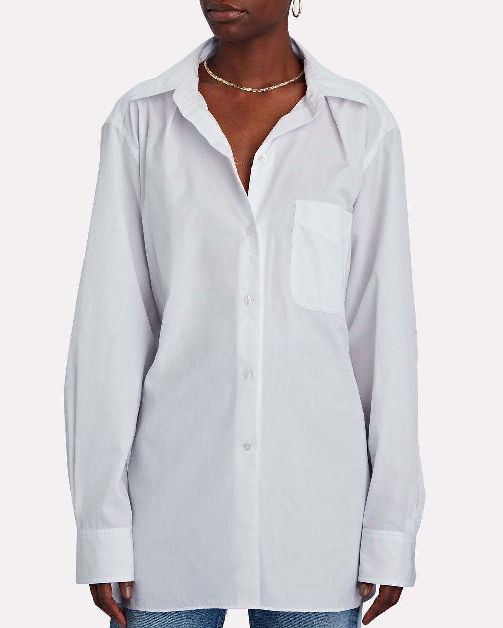 Intermix - Thea Oversized Lace-Up Back Shirt -