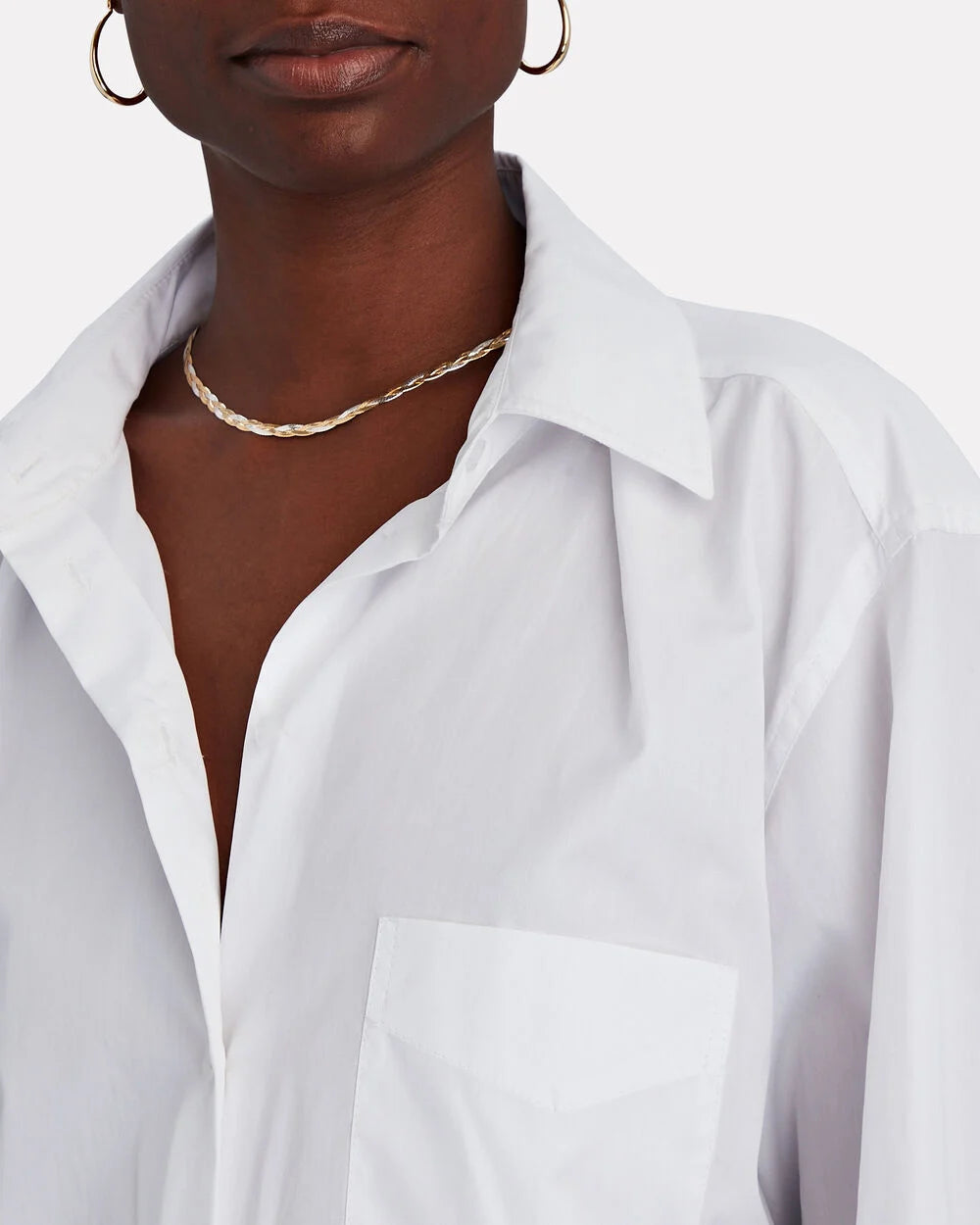 Intermix - Thea Oversized Lace-Up Back Shirt -