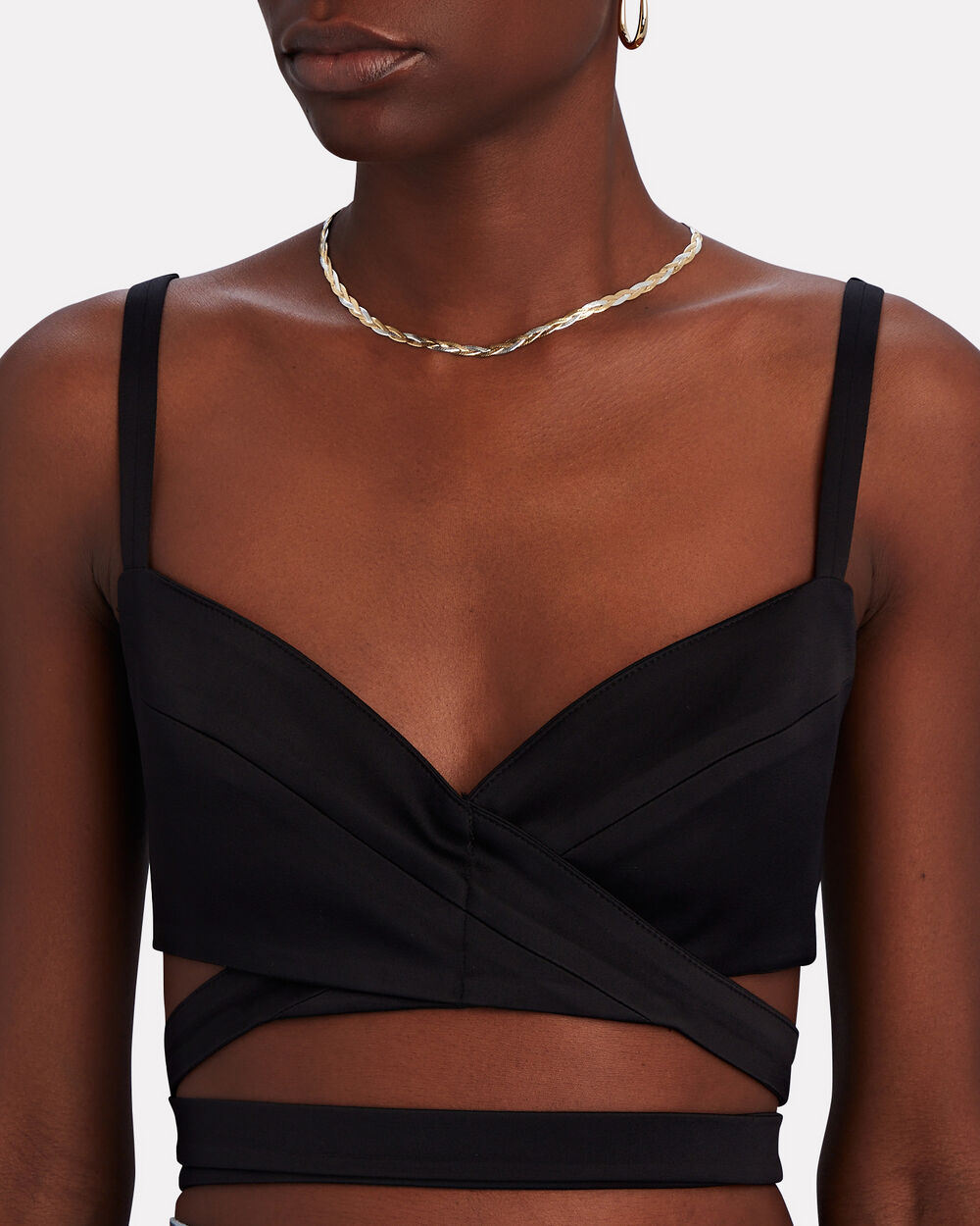 Intermix - Corey Satin Wrap Top -