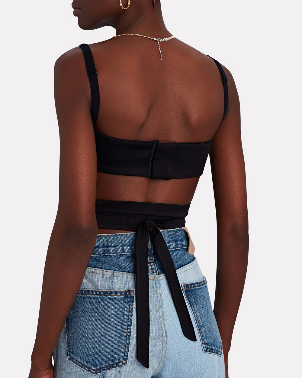 Intermix - Corey Satin Wrap Top -
