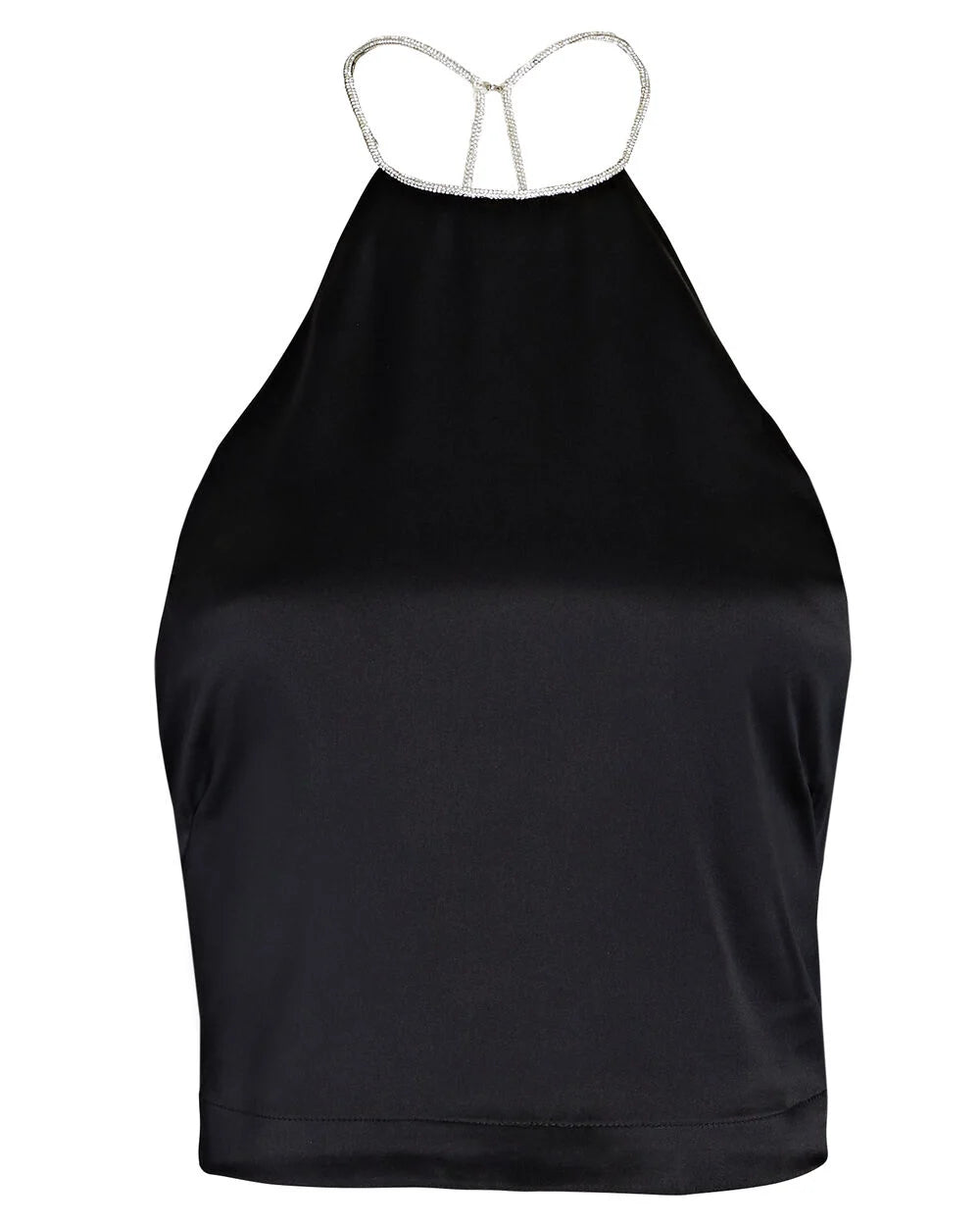 Intermix - Esther Crystal-Embellished Silk-Charmeuse Top -
