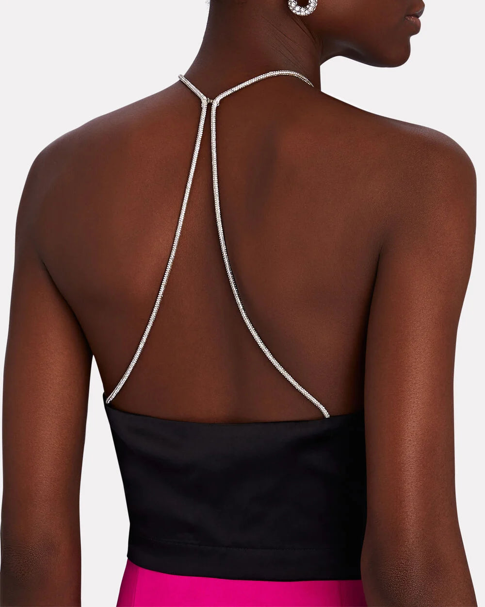 Intermix - Esther Crystal-Embellished Silk-Charmeuse Top -