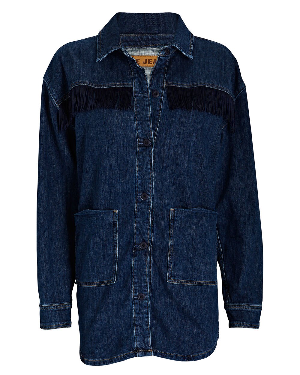Intermix - Kira Denim Fringed Shirt Jacket -