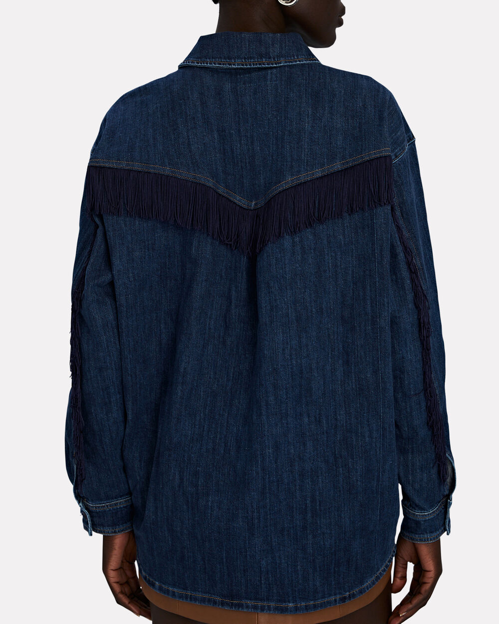 Intermix - Kira Denim Fringed Shirt Jacket -