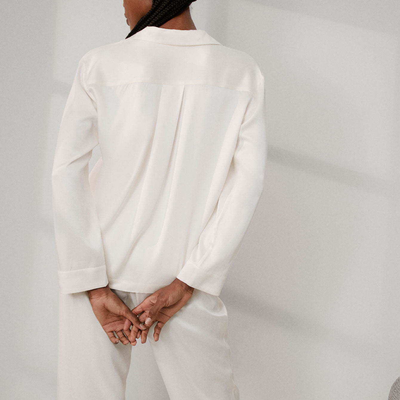Intermix - Washable Silk Long Sleeve Pant Set -