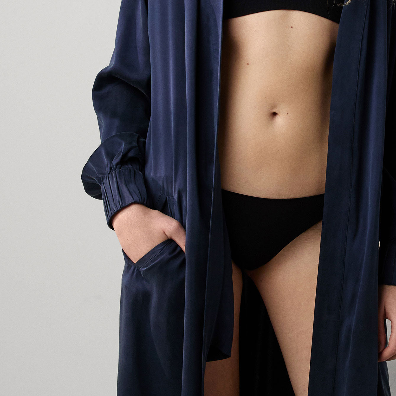 Intermix - Washable Silk Long Robe -