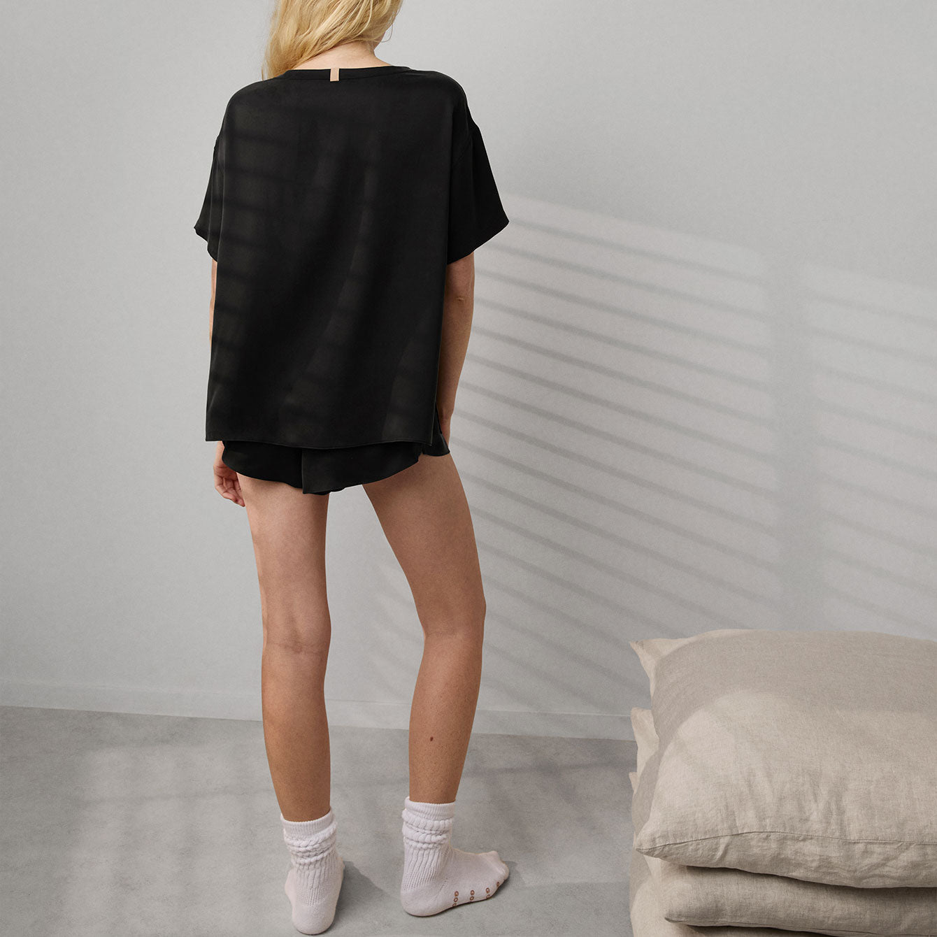 Intermix - Washable Silk Tee Short Set -