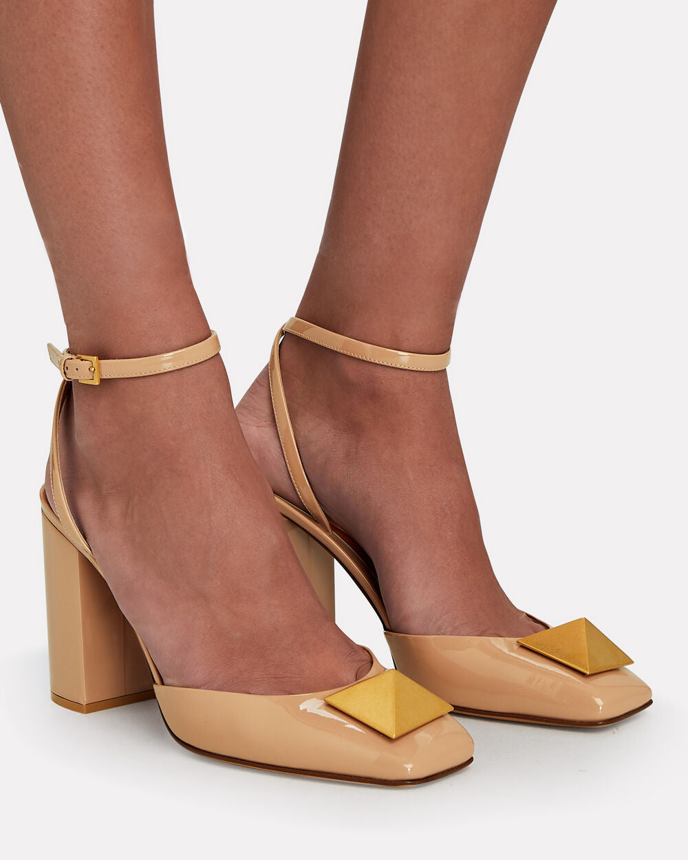Intermix - One Stud Patent Leather Pumps -