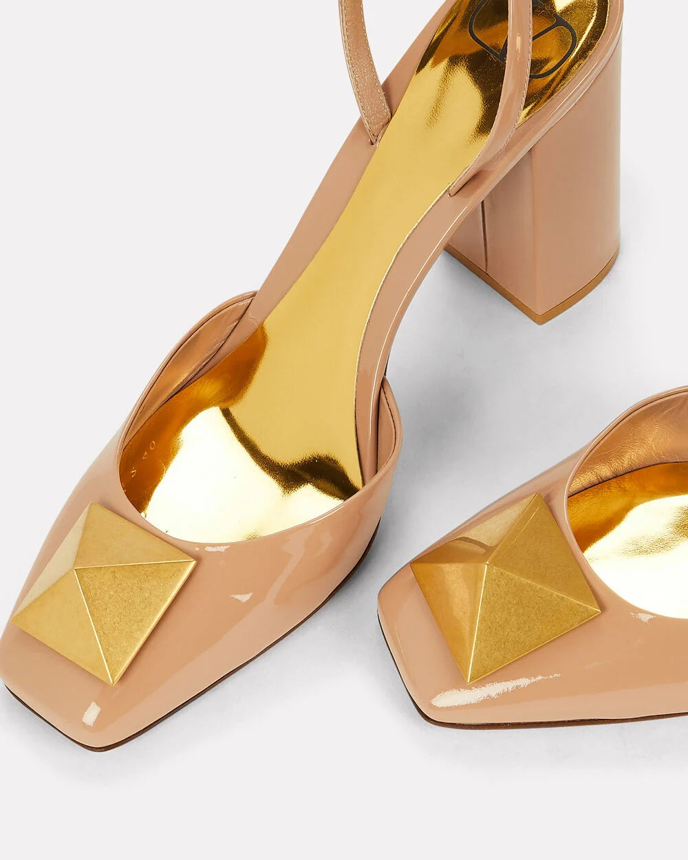 Intermix - One Stud Patent Leather Pumps -